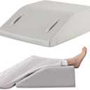 Ruqmuis Leg Elevation Pillow for After Surgery, 8inch Foam Leg Elevating Pillow for Swelling and Blood Circulation, Leg Wedge Pillow for Sleeping, Knee Pillow for Knee Hip Ankle Pain Relief, Flat Top 8 Inch, Grey
