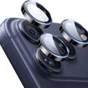 ESR 2 Pack for iPhone 17 Pro Max/ 17 Pro/ 16 Pro Max/ 16 Pro/ 15 Pro Max/ 15 Pro/ 14 Pro Max/ 14 Pro Camera Lens Protector, Ultra-tough HD Individual Lens Protectors, Ultra-thin Tempered Glass, Black