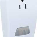 AmerTac MLC4BC Westek Indoor Plug-in Motion Activated Light Control  White, 120V 60Hz, 100 deg. Detection Zone | Wireless Motion Sensor
