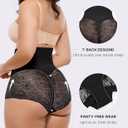 SHAPELLX Shapewear Tummy Control Panties for Women Underwear High Waisted Faja Body Shaper Stomach shapewear (Black, L)