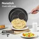 COOKER KING Stainless Steel Cookware Set, Pots and Pans Set Non Stick, Frying Pans, Saucepan, Saute Pan & Stock Pot, Non Toxic, Induction, Oven, Dishwasher Safe, PFOA Free
