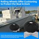 Dock Bumpers Wheel,Corner Mount Boat Dock Wheel Bumper,Dock Corner Bumper Wheel Fender for Docking Pontoon Boat,Marine-Grade,Inflatable 12",Smooth Rolling,with Heavy-Duty Hardware