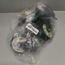 HOLKIE Caster Wheels 4 inch Total Locking Stem Casters, 3/8" -16 x 1 (Stem Diameter 3/8", Stem Length 1") Threaded Stem Casters Swivel Casters Set of 4 Heavy Duty Castors Black