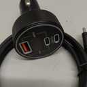 130W 3-Port USB C Super Fast Car Charger (with Voltage Display) for Samsung