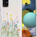 Unov Case Designed for Galaxy A51 5G, Crystal Clear Phone Case with [Anti-Slip Embossed Pattern], Shockproof Slim Protective [Anti-Yellowing TPU] Back Cover, Flower Bouquet