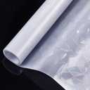 rabbitgoo Window Privacy Film Rainbow Film Decorative Window Sticker, 3D Static Stained Glass Cling Tint for Home Heat Control Non-Adhesive, 17.5 x 78.7 inches (Clear)