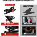 Quick Release Fire Extinguisher Mount - Aluminum Adjustable UTV Roll Bar Fire Extinguisher Holder Mounting Bracket for Jeep Wrangler TJ JK JL JKU Polaris RZR Ranger Cam-Am X3 Universal