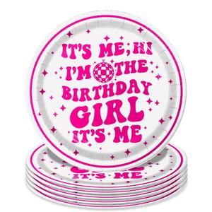 Pink I Tableware, 60 Pcs Music Birthday Decorations