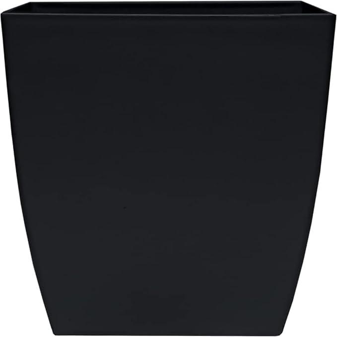 The HC Companies Aria Self Watering Square Plant Pot w/Drainage - Classic Planters for Outdoor Plants & Indoor Plants - Lightweight & UV-Resistant Plastic Pots for Plants (12" Matte Black, Pack of 1)