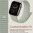 Patented Magnetic Link Sport Band Compatible with Apple Watch Bands Men 44mm 45mm 46mm 49mm 42mm 41mm 40mm 38mm Women, Nylon Sport Loop Strap for iWatch Ultra 3 2 1 SE Series 11 10 9 8 7 6 5 4 3 2 1