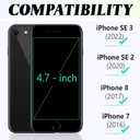 TUCCH Wallet Case for iPhone SE 2022/SE 2020/iPhone 8/7, PU Leather Folio with Stand Card Slot Magnetic Closure Flip Cover [TPU Interior Case] Compatible with iPhone SE 3/SE2/8/7, Midnight Green