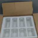 Crystal Drinking Glasses, Set of 8 Durable Glass Cups-4 Highball Glasses 15oz & 4 Rocks Glasses 12oz, Mojito Cups, Cocktail Glass, Bar Glassware Set for Cocktail, Beer, Whiskey (Large)