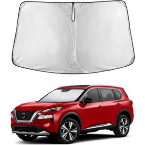 EcoNour Windshield Sunshade Compatible for Nissan Rogue 2021-2024 2025 2026, (Not for Rogue Sport) Sun Visor for Front Windshield & Window Sun Shade Cover, UV Heat Protector, Car Accessories