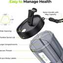 3 x AUVON Large Pill Organizer, Pill Dispenser for Holding 6 Various Vitamins, Pill Box Case with Anti-Mixing & Wide Opening Design, Easy to Retrieve Meds, Includes 20 Pcs Stick-on Labels (Black)