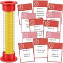 Valentine Galentine's Day Party 5 Second Game with 72 Cards and 5 Second Hourglass Valentine's Day Galentine Night Party Card Game for Adult Family Friends