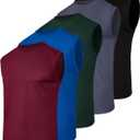 Real Essentials 5 Pack: Men's Mesh Active Athletic Tech Tank Top - Workout & Training Activewear (M)