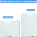 DEVELOP Large Magnetic Glass Dry Erase White Board, 60 x 36 Inch (150 x 90 cm), Frameless Glass Whiteboard on wall, Frosted White Surface, Including 4 Markers, 2 Magnets, 1 Eraser