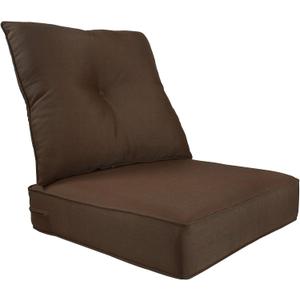 Indoor/Outdoor Deep Seat Chair Cushion Set,Spring/Summer Seasonal Replacement Cushions (Olefin Coffee/Chocolate)