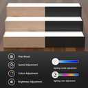 upcessory LED Lighted Liquor Bottle Display Shelf, 3 Tier 16 Inch Alcohol Whiskey Wood Rack Stand Tray for Home Bar Living Room Accessories and Decor, Bourbon Shelf for 12 Bottles