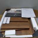 23.8" Modern Nightstand with Hidden Drawers Walnut Night Stand with Charger Station Mid Century Bedside Table Curved Wood Side Table for Bedroom Dorm