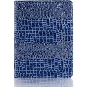 iPad Air 13'' (M4 2026)(M3 2025)(M2 2024) Case, iPad Pro-3 4 5 6 (12.9'') Case for Women, DMaos Synthetic Crocodile Leather Stand Folio Smart Cover with Pen Holder - Blue