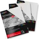 Crescent Creative Illustration Board 5x7, 3 Sheets, Cold Press White Surface for Colored Pencil, Graphite and Oil Pastel | Buffered, pH Neutral, Medium Weight