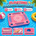 31.5" x 31.5" Floating Mahjong Table for Pool, EVA Foam Waterproof Pool Mahjong Table Floating Game Table for Swimming Pool, Hot Tub, Double-Sided Mahjong Domino & Card Games for Adults