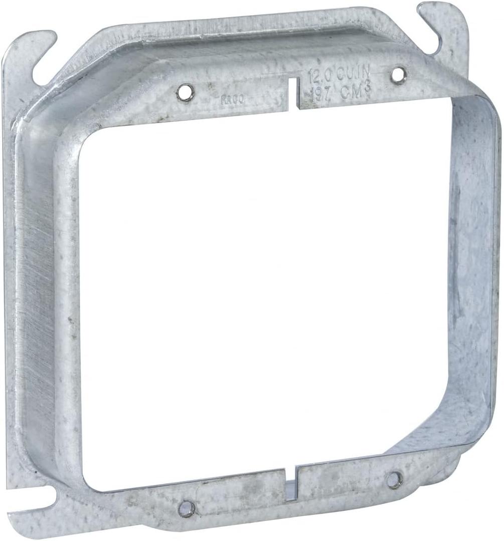 RACO 780 4 in. Square Cover for 2-Devices, 1 in. Raised