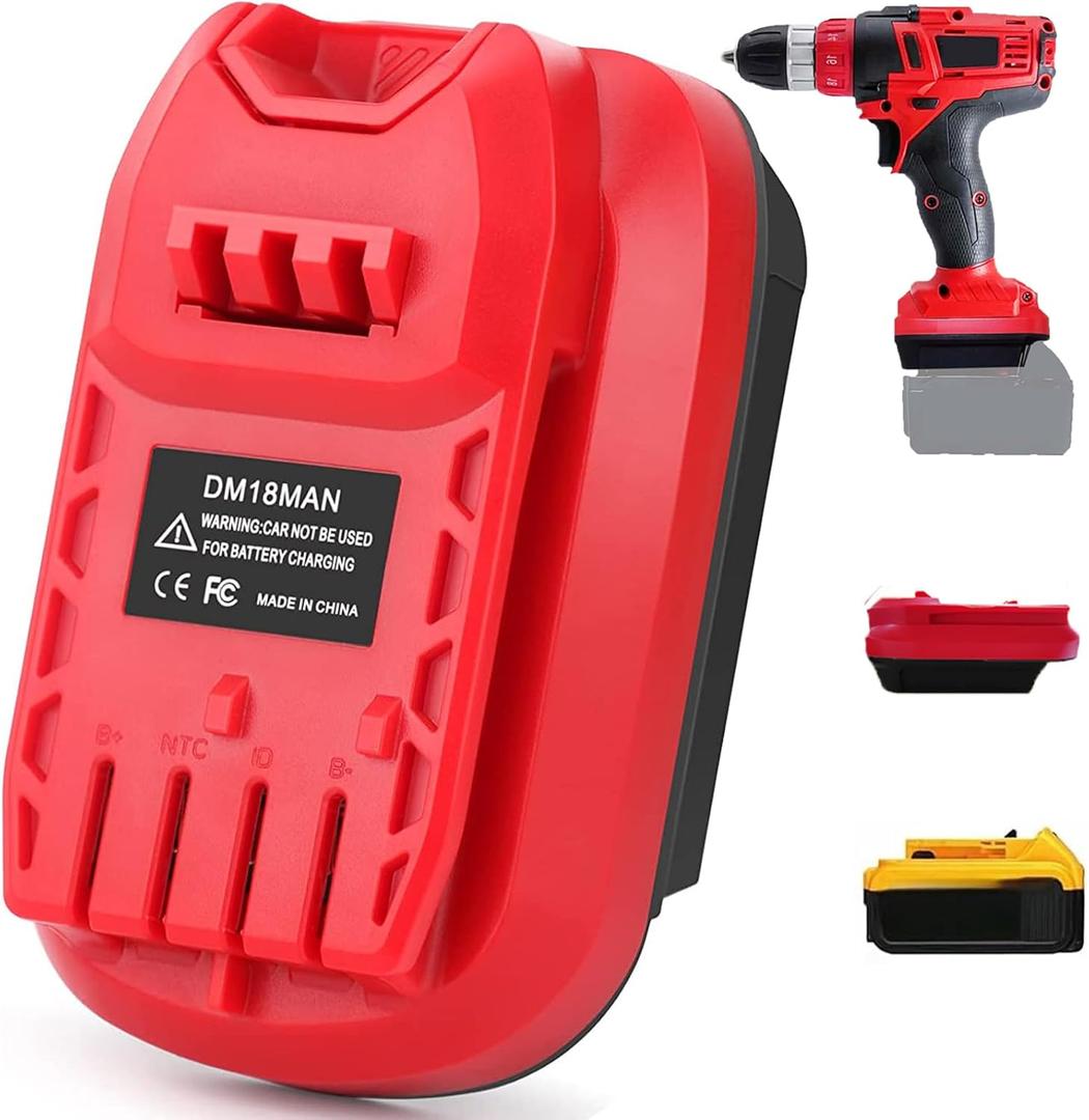 TPDL Adapter for Craftsman V20 Cordless Tools, for DeWalt 20V for Milwaukee M18 Lithium Battery Convert to for Craftsman New 20V Power Tool (Adapter Only)