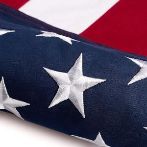 American Flag for Outside 15x25 ft, Super Tough Tearproof Spun Polyester US Flag, Giant High Wind United States Flags, Embroidered Stars, Sewn Stripes, Brass Grommets Most Drouble Outdoor USA Flag
