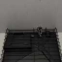 Dish Drying Rack - Small Dish Rack for Kitchen Counter, Stainless Steel Dish Drainer with Utensil Holder and Drainboard (Black)