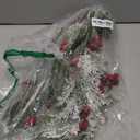 Pack of 4 Artificial Frosted Pine Branches with Red Berries 17" Snowy Christmas Tree Picks Winter Greenery Sprays White Fake Cedar Holly Berry Stems for Vase Fillers Craft Wreath Holiday Dcor (Red)