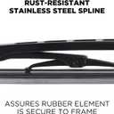 ClixWipers 18" + 18" Windshield Wiper Blades (2-Pack) Conventional All-Steel Automotive Replacement Windshield Wiper Blades, All-Weather Car Accessories, Fits J-Hook & Pin Arms