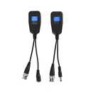 Passive Video Balun with Power, CCTV Coax BNC Video Transceiver to RJ45 Connector, HD CVI HD TVI HD AHD