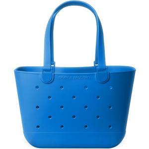 Simple Modern Large Beach Bag | Waterproof Getaway Rubber Tote with Zipper Pocket for Travel, Pool, Boat, Groceries, Sports | Supersonic Blue