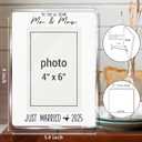 Wedding 2025 Picture Frame Gifts for Couples, Mr and Mrs Gifts, 8x5.7 inches