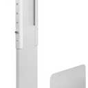 Adjustable Clamp Mount On Desk for PC Tower - No Drilling, Height Adjustable from 13.2" to 21.6", Width Adjustable from 5.5" to 9.8", Heavy Duty Under Desk Computer Case CPU Holder, White