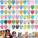 Dog Bandanas Bulk, Adjustable Cat Outfit, Pet Bibs Colorful Triangle Scarf Pet Bandanas for Medium Large Dogs Birthday Costume Decoration (60PCS_Classic)