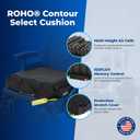 Roho Contour Select Wheelchair Cushion, Inflatable Air Cell Seat Cushion, Adjustable Comfort & Positioning Support, High Profile 4.25”, Size: 16-17" x 20-21"
