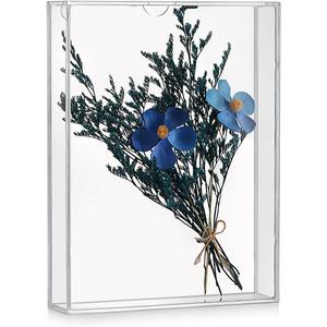 6x8 Shadow Box Frame, Acrylic Photo Picture Frame, DIY Tabletop Display Case, All Clear Memory Box for Dried Flowers/Kids Room/Birthday/Wedding/Party/Shop Decor (1.1 Interior Depth)