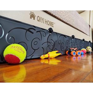 Under Bed Blocker for Pets, Stop Things Going Under Bed or Sofa Couch, Underneath Bed Bumper for Cats Dogs, Easy to Install,Total 83" Length, 7" Height, Black