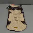 Kuoser Waterproof Dog Coat, Reversible Dog Jacket for Medium Dogs, Adjustable Durable Doggie Winter Coat Warm Puppy Cold Weather Apparel from Small to Large Breed, Brown M (Medium (Pack of 1))