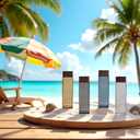 15oz Indigo Blue Square Bpa Free Plastic Water Bottle, Woodgrain Plastic Lid, Slim Water Bottle, Designer Sports Bottle, Drink Bottle/Carton for School Bags Lunch Boxes Gym (1 Count)