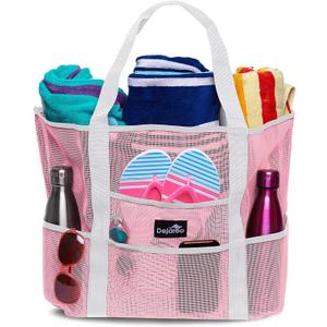 Dejaroo Mesh Sand Free Bag - Strong Lightweight Bag For Beach & Vacation Essentials. Tons of Storage!