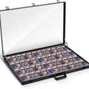 Trade Show Display Case Table Top Portable Aluminum Sports Card Display Case Frame with Clear Acrylic Showcase with Locks for Jewelry Craft Collector Shows