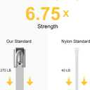 OFFO Metal Zip Ties 100 Pcs 15.8 in Premium Heavy Duty Stainless Steel Wire Multifunctional Locking Exhaust Wrap Flexible Durable