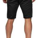 HUNGSON Mens Slim Fit Shorts Stretch Chino Short Pants(Black,40) (Black)