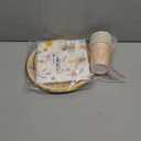 57Pcs Fairy Disposable Tableware Set Flower Fairies Mushroom Party Plates Cups Napkins Sets Fairy Cake Topper Banner Fairy Party Decorations Supplies Girls Birthday Party Decor(10 Guests)