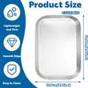30 Pack Silver Paper Plates, Silver Plates Disposable 8.9" x 6.8", Rectangle Appetizer Plates Disposable for Cake, Dessert, Appetizers, Picnic, Wedding and Party