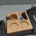 58mm Espresso Tamping Station Compact Portafilter Stand and Coffee Accessories Organizer for Espresso Machines with Tamper Holder, Distributor Slot, and Multi-Accessory Storage